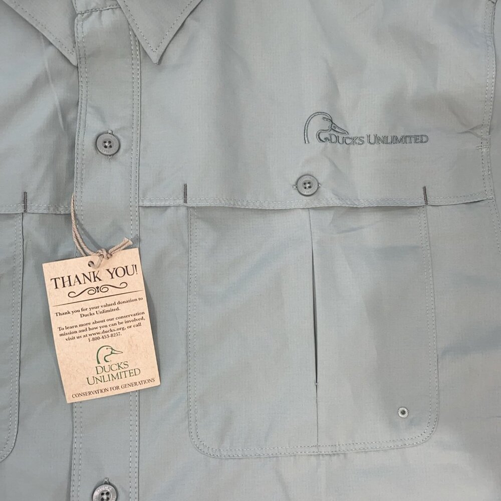 Ducks‎ Unlimited Button Up Vented Fishing Shirt Mens XL Outdoor Hiking Green - Picture 6 of 10